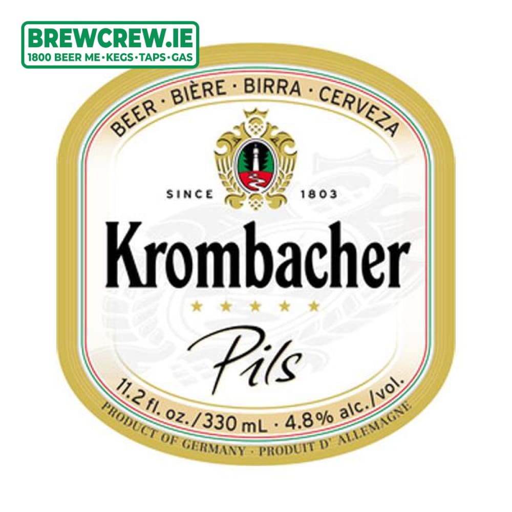 Krombacher Pilsner 4.8 ABV, 30l Keg (53 Pints) Brew Crew Kegs