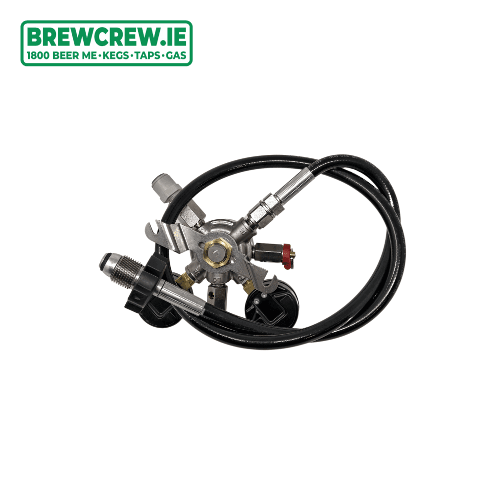 Mixed Gas Primary Regulator Wall Mounted Dual Gauge Micro Matic Brew Crew Kegs