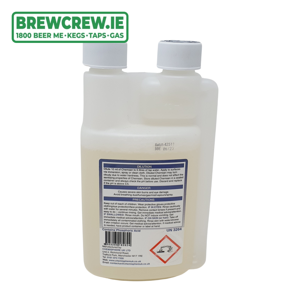 Chemisphere ChemSan Self Foaming No Rinse Sanitiser - 250ml - BBE 6/23 ...