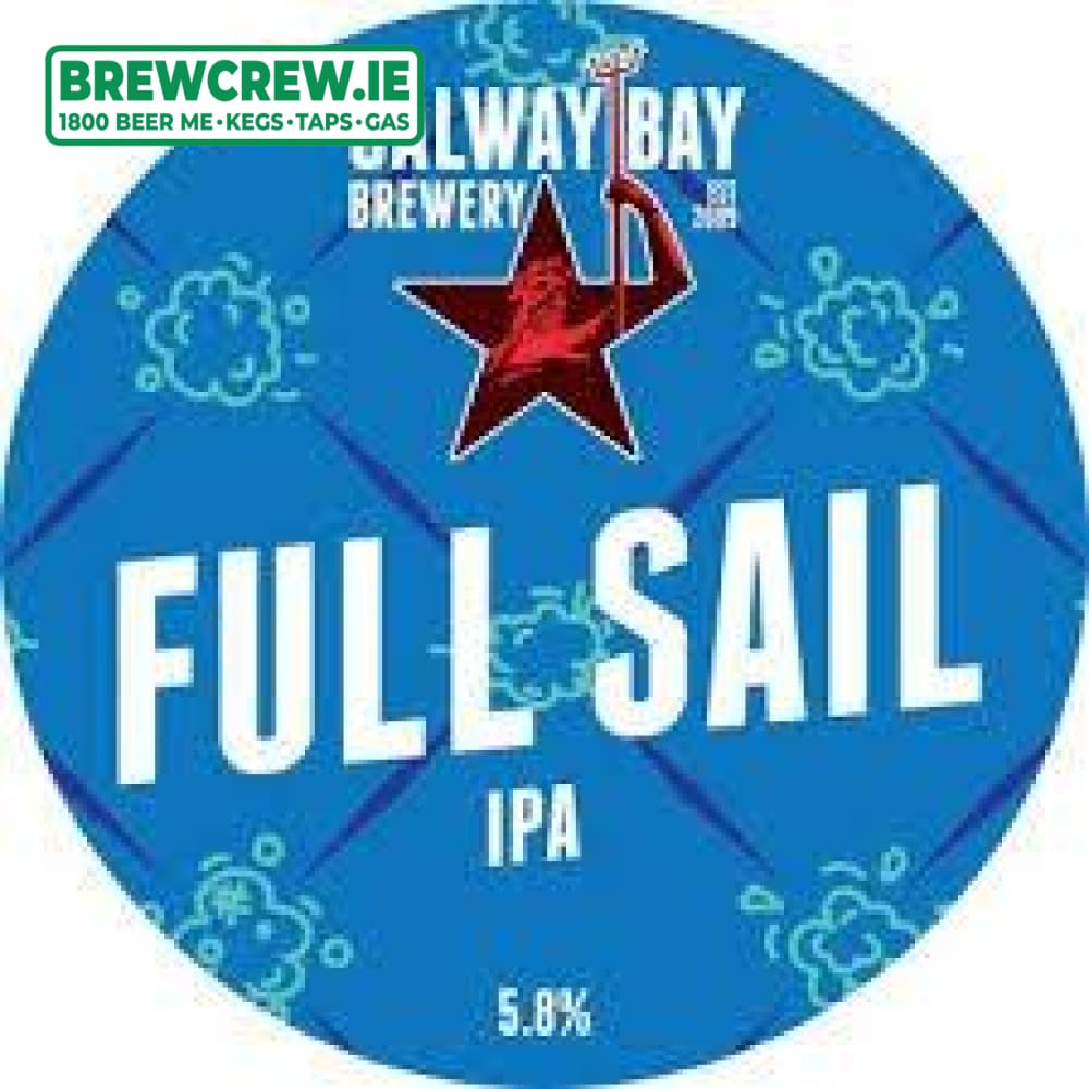 Galway Bay Full Sail IPA 5.8 ABV, 30l Keg (53 Pints) Brew Crew Kegs